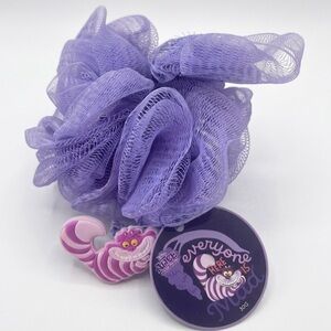 Disney Lavender Bath Pouf Sponge Cheshire Cat Charm